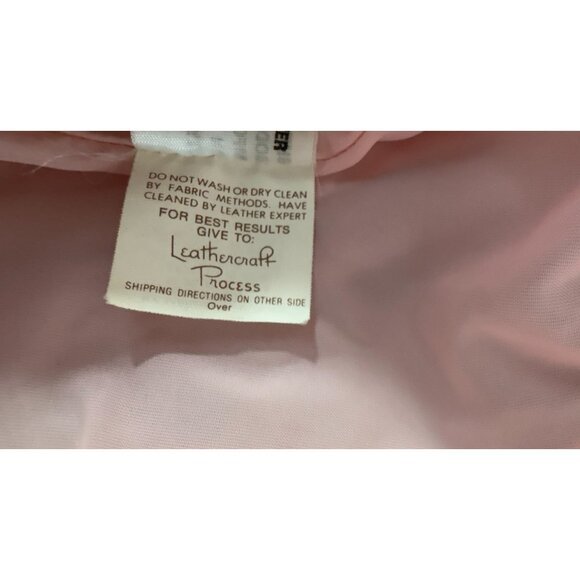 Gino di Giorgio Dolman Bat Wing Sleeve Leather Jacket sz M color Pink VTG  80's - Picture 9 of 14